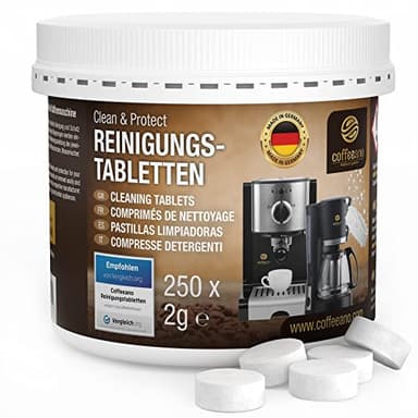 Coffeeano 250 Reinigungstabletten für Kaffeevollautomaten und Kaffeemaschinen. Reinigungstabs für Delonghi, Siemens, EQ Series, Jura, Krups, Bosch, Miele, Melitta, WMF uvm.
