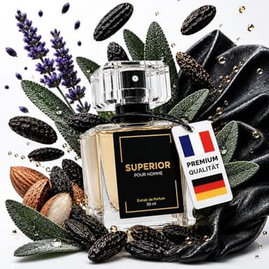 JK Jordan & König Superior Extrait de Parfum für Herren mit Pheromonen, 30% Duftölanteil, Langanhaltend, Aromatisch, Würzig, Ledrig, Süß-Nussig, Markantes Herrenparfum für Alltag, Büro, Party und Date