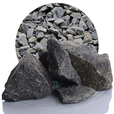 Schicker Mineral Basalt Gabionensteine anthrazit 25 kg, Bruchsteine, Steine für Gabionen, Gabionenfüllung für Gabionenzäune, Steinkörbe (60-120)