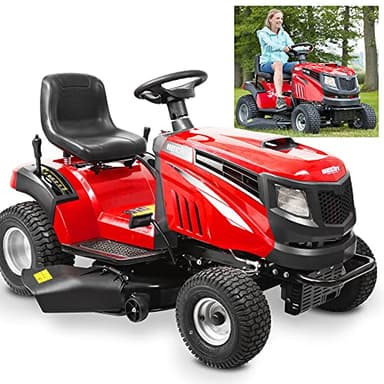 HECHT Rasentraktor 12 PS- Mit Seitenauswurf – Benzin Rasenmäher Traktor mit Einzylinder 4-Takt-OHV Motor – 8,8 kW– Aufsitzrasenmäher für große Rasen Flächen – 98 cm Schnittbreite