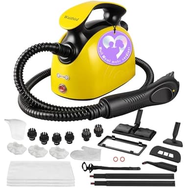 Waitbird Dampfreiniger, Multifunktions-Dampfreiniger, 1,1 L Tank, Tragbarer Handdampfreiniger, 21 Zubehör mit Staubsaugerdüsendeckeln, Fenster und Toilette, Polsterung