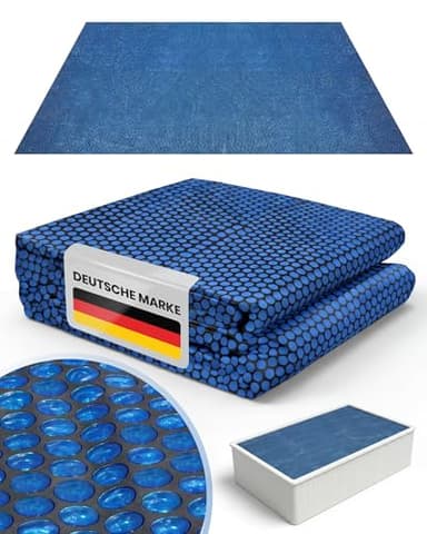 Miganeo Premium Pool Solarplane rechteckig 800x500 cm | Solarfolie für Pools | schwarz-blau und zuschneidbar | rechteckige Solarabdeckung für bessere Wärmespeicherung in Pools durch Poolheizung