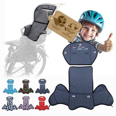 Ersatzbezug Sitzkissen Bezug [Auflage für Kinder Fahrradsitz] kompatibel mit Römer Jockey (marine meliert (Modell 4))