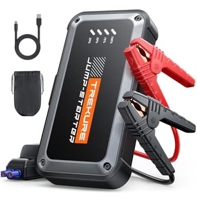 TREKURE 5000A Starthilfe Powerbank für Pkw (Bis Zu 9,0L Benzin Oder 8,5L Diesel) Kompakt Auto Starthilfe Powerbank mit LED Taschenlampe