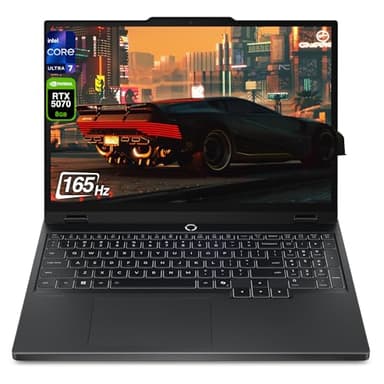 Lenovo Legion 5 Gaming Laptop, Intel Core Ultra 7-255HX, 32 GB DDR5 RAM, 1 TB PCIe SSD, 15.1" WQXGA Display, Nvidia GeForce RTX 5070, 24-Zone RGB QWERTZ Tastatur, Windows 11 Home, Eclipse Black