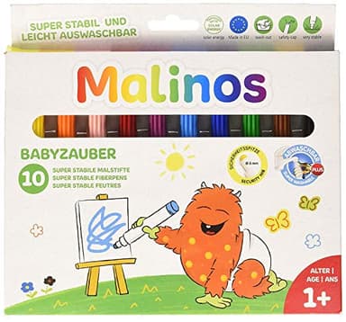Malinos 300011 - Fasermaler - Babyzauber ab 1 Jahr, 10 Stück (1er Pack), Mehrfarbig.