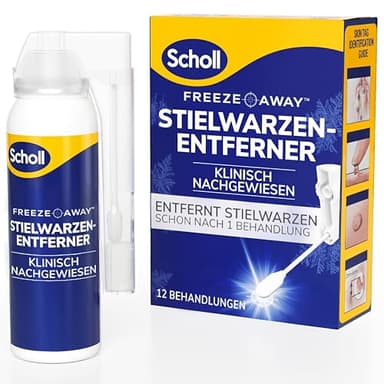 Scholl Freeze Away Stielwarzen-Entferner-Set, entfernt Hautanhängsel in 1 Behandlung, Stielwarzenentfernung an Hals Brust Achsel Achselhöhle Rücken und Leisten klinisch nachgewiesen, 12 Behandlungen