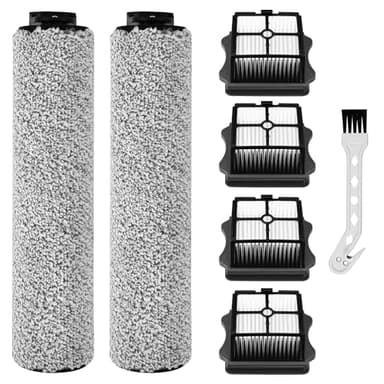 7 Stück Zubehörset für Tineco iFloor 3/Floor One S3，Nass-und Trockensauger Ersatzteile für Zubehör Set，Ersatzbürsten und Filter für Tineco zubehör(4 Filter,2 Bürstenrolle,1 Reinigungsbürste)