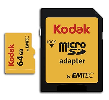 Kodak Premium 64GB microSDXC Speicherkarte - Highspeed, SD-Adapter UHS-I, U1, bis 85 MB/Sek