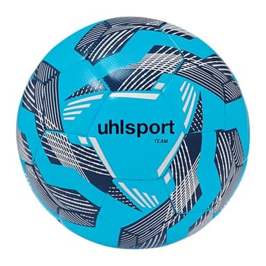 uhlsport Fußball Team-Fußbälle - langlebige Trainingsbälle für das Mannschaftstraining - Fußball für Kinder und Erwachene, Größe 3, Größe 4 und Größe 5, eisblau/Marine/weiß