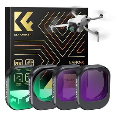 K&F CONCEPT Mini 4 Pro Filterset,4 Stück CPL,UV,ND8, ND16 Filter Kompatibel mit DJI Mini 4 Pro, mit mehrfach beschichtete HD optisches Glas, Ultraleichter Plastik Rahmen