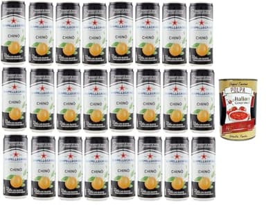 San pellegrino Dose Chinotto Chinò 24x 330 ml Italien Bitterorange Limonade + Italian Gourmet polpa 400g