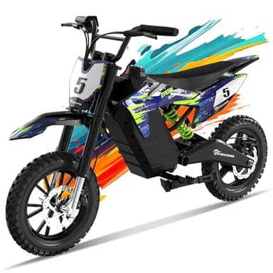 EVERCROSS EV65M Elektro Motorrad, Elektro Motocross mit 48V 7.8Ah, 10/20/30 KMH Geschwindigkeitsmodus, 500W Motor Elektromotorrad, 14''Luftreifen, Doppelte Stoßdämpfung, Max. 75 kg
