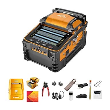 QIIRUN Glasfaser Spleißgerät AI-9 Kernausrichtung Autofokus 5 Sek. Spleißen 15 Sek. Heizung, LWL Spleißgerät mit Tutorial-Videos für den Bau von FTTH-Trunkleitungen und Kabelspleißprojekte