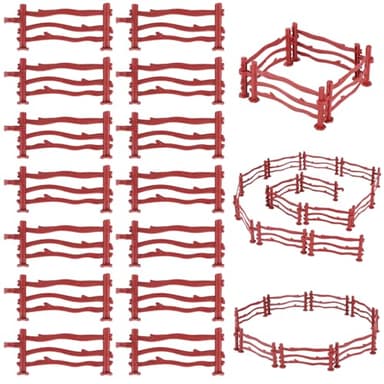 80 Stück Spielzeug Pferdezaun - Pferd Corral Fechten Zubehör Spielzeug Kunststoff Mini Zaun für DIY-Hofspielzeug und Pädagogische Geschenke für Kleinkinder