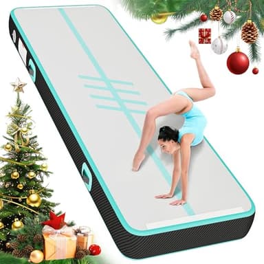 YITAHOME Air Matte Track,3M Tumbling Matte Kohlefaser Seiten mit Luftpumpe 10cm Hoch Tumbling Matte,Aufblasbar Gymnastikmatte Turnmatte für Training/Tumbling/Yoga/Outdoor/Fitness