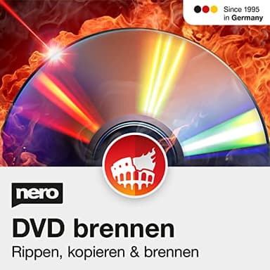 Nero DVD Brennen und DVD Kopieren | Nero Burning ROM 2026 | Brennprogramm | CD Brenner Software | Brennen - Kopieren - Sichern | Unlimitierte Lizenz | 1 PC | Windows 11 / 10 / 8 / 7