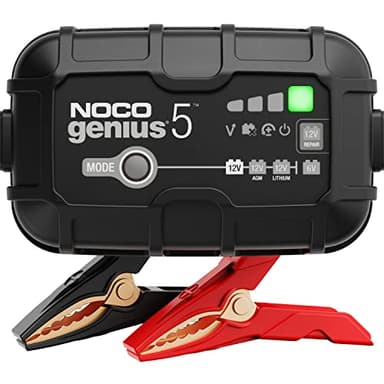 NOCO GENIUS5: 5A Batterieladegerät für Auto & Motorrad — 6V/12V Erhaltungsladegerät & Entsulfator — Für AGM, Lithium (LiFePO4) & Start-Stopp-Batterien