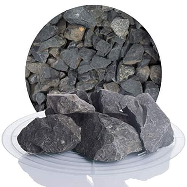 Schicker Mineral Basalt Gabionensteine anthrazit 25 kg, Bruchsteine, Steine für Gabionen, Gabionenfüllung für Gabionenzäune, Steinkörbe (32-60)