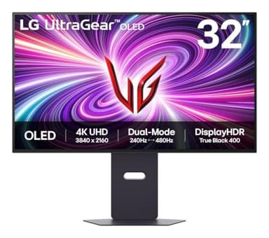 LG Ultragear 32GX870A-B - OLED-Gaming-Monitor 32 Zoll, 4K UHD (3840x2160), 240Hz, 0,03ms GtG, G-Sync kompatibel, FreeSync Premium Pro, DisplayHDR True Black 400, HDMI 2.1, USB-C 90W