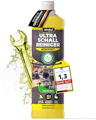 Qindoo Ultraschall Reiniger Werkstatt, Konzentrat, Vergaser, Reinigung von Autoteile, Werkstatt im Ultraschallgerät (1 Liter)