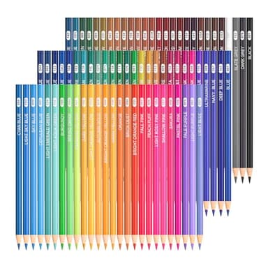 Shuttle Art Buntstifte Set, 80 Buntstifte für Erwachsene und Anfänger zum Malen und Zeichnen, bruchsichere Buntstifte Kinder, Holzstifte, Farbstifte für Malbücher, Schule und zu Hause
