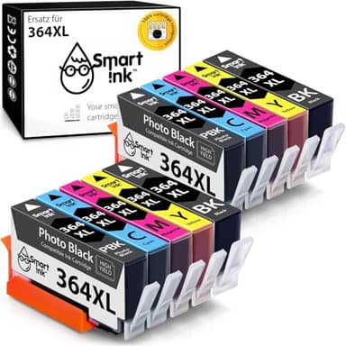 Smart Ink Kompatible Druckerpatronen als Ersatz für HP 364 XL 364XL 10 Multipack (2PBK &2BK/C/M/Y) für HP Photosmart 7510 7520 c5380 B8500 B8550 C5300 C5370 C5540 C5550 C6340 C6380 D5445 D5460 C309