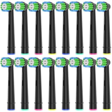 16 Stück Aufsteckbürsten Kompatibel mit Oral B Aufsteckbürsten, für oralb zahnbürsten aufsätze Refill, für Oral B Elektrische Zahnbürsten Pro 100/500/1000/1500/3000/3757/5000/7000/7500/8000, Schwarz.