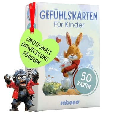 50 Gefühlskarten für Kinder - Sozial-emotionale Entwicklung fördern - Für Kindergarten & Grundschule - Emotionskarten, Gefühlsmonster Karten als Routine