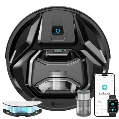 LEFANT M320 Saugroboter mit Wischfunktion, Staubsauger Roboter mit 6000 Pa Saugkraft, Vermeiden von Hindernissen,Logische Navigation,Automatisches Andocken,No-Go-Zone, App/Alexa