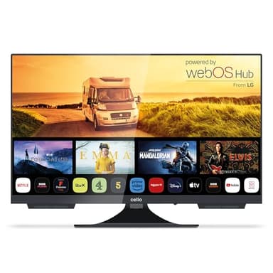 Cello C2224WS 22 Zoll 12V / 12 Volt Smart Fernseher für Wohnmobil & Wohnwagen, Camping TV mit WebOS, Netflix, Bluetooth, DVB-T2 HD/DVB-S2 Triple-Tuner