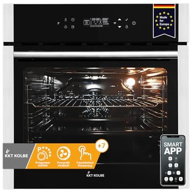 KKT KOLBE | Einbaubackofen 60 cm | 70L | 2,8kW | Pizzafunktion | Teleskopauszug | Grill | Umluft | Heißluft | Automatik-Timer | Smart WiFi App | WLAN | EB8313HC