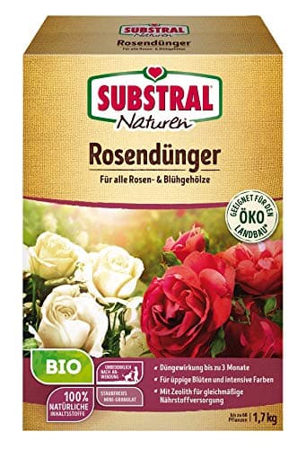 Substral Naturen Bio Rosen, 1,7 kg - Organisch-mineralischer Volldünger für alle Rosengewächse, wirkt bis zu 12 Wochen