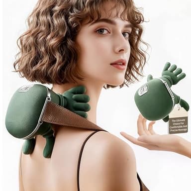 Massagegerät, 4D Bionische Hand Nackenmassagegerät, Elektrische Shiatsu Massagegerät mit Wärme 3 Modi & 2 Heizstufen, Tiefenmassage für Nacken & Schultern, Lindert Muskelverspannungen und Ermüdung