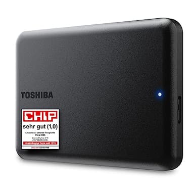 TOSHIBA Canvio Partner 2TB Portable 2.5'' Externe Festplatte, USB 3.2, Mac & Windows kompatibel. Xbox, PS4, PS5 (HDTB520EK3AB)