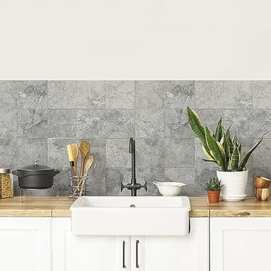 CREARREDA Küchenrückwand Selbstklebend Made in Italy Einfache Anwendung Spritzschutz aus PVC Wasserbeständig und Langlebig.