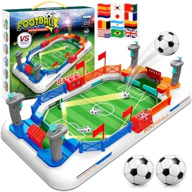 Fussball Geschenke Jungen,Tischkicker Kinder Geschenk Junge 5 6 7 8 9+ Jahre Spielzeug Tischfussball Kinder Airhockey Tisch, Ostergeschenke Kinder Spielzeug Flipperautomat Kicker Flipper Spiel