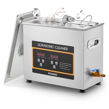 Ultraschallreiniger 6,5 L 304 Edelstahl, Mit Heizungstimer, Professioneller Digitaler Labor Ultraschall Teilereiniger, für Reinigung von Schmuck, Brillen Autoteile (6.5L)