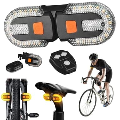 Drahtlose Fernbedienung für Fahrradrücklicht,Fahrrad Blinker,Blinker e Scooter,LED Drahtlose Fernbedienung Rücklicht-Wasserdicht Hochhelles Signal Licht Für Radfahren für Nachtfahrten (A)