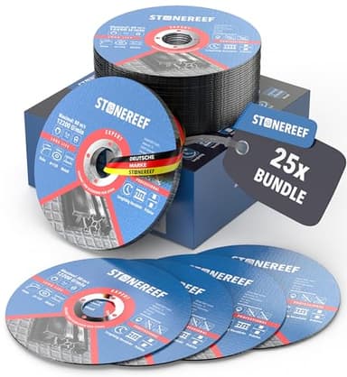 Trennscheiben [125x 1,0x 22,23mm] Extra Dünne, Zweifach Verstärkte Flexscheiben (1mm) – 125mm für Winkelschleifer & Flex – 25er Set für präzise Metallbearbeitung – Ideal für Stahl und Edelstahl