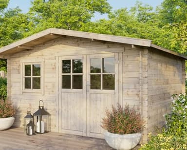 McGaRDEN Gartenhaus Gerätehaus Holzhaus Blockhaus Schuppen 4x3m