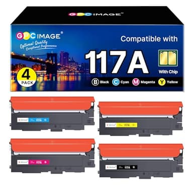 GPC IMAGE 117A Kompatibel für HP 117A Toner Set für Toner HP Color Laser MFP 178nwg MFP 179fwg 179fnw 178nw 150nw 150w 150a 178 179 W2070A W2071A W2072A W2073A (4er-Pack)