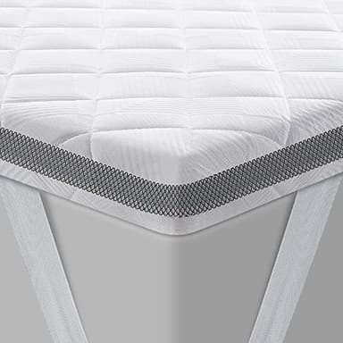 BedStory Topper 200x200 cm H4/H5, 7,5 cm Höhe Harter Schaumkern, atmungsaktiver 3D-Netz Bezug, bequemer Matratzentopper für Boxspringbett und unbequeme Betten Schlafsofa