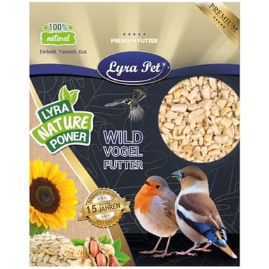 Lyra Pet® | 25 kg Erdnusskerne weiß gehackt | Ideal für Kleine Vögel & Jungtiere | Wildvogelfutter für Sommer & Winter | Fetthaltig & Nährstoffreich | Energiespender für Wildvögel | Gehackte Erdnüsse