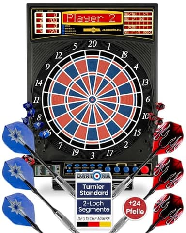Elektronische Dartscheibe Dartona JX2000 Turnier Pro - | Dartscheibe elektronisch | Turnierscheibe mit 41 Spielen und über 200 Varianten | Sehr gut bei Vergleich.org