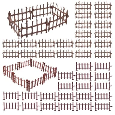 KAHZOR 40 Stück Schleich Zaun, Zäune Zwei Formen, Playmobil Zaun Für Pferde, Wichtel Zaun, Zaun Schleich Kreatives Lernspielzeug Für Kinder 3-12 Jahre, Ideal Für Bauernhof-Szenen Und Diy Projekte