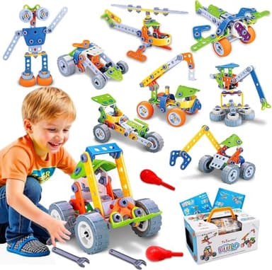 Lypsochaat Konstruktionsspielzeug ab 3 4 5 6 Jahre Jungen Mädchen, Kinder Spielzeug ab 3 4 5 6 Jahre Junge Mädchen, STEM Bauspielzeug Baukasten Kinder, Geburtstagsgeschenk 3-6 Jahre (Blau)
