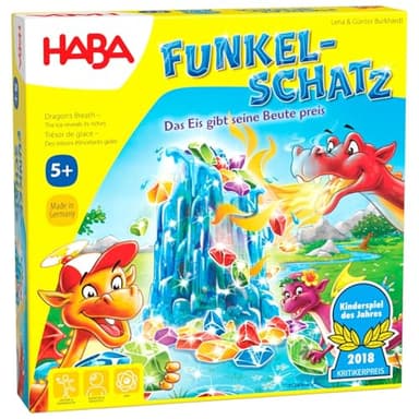 HABA Funkelschatz – Kinderspiel des Jahres 2018, 3D Fantasy Brettspiel für die Familie, fördert Feinmotorik und taktisches Geschick – Spieleklassiker für Kinder ab 5 Jahren – 130340200