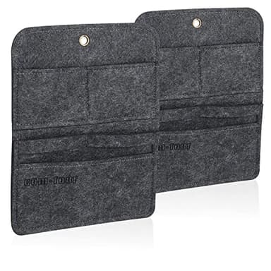 com-four® 2X Hängeregal - Praktischer Hängeorganizer aus Filz - Aufbewahrung zum Aufhängen - optimal für Zelt, Garage, Terrasse und Balkon (02 Stück - anthrazit)