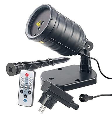 Lunartec Laser-Projektor mit Sternenregen-Lichteffekt, Fernbedien., Timer, IP65